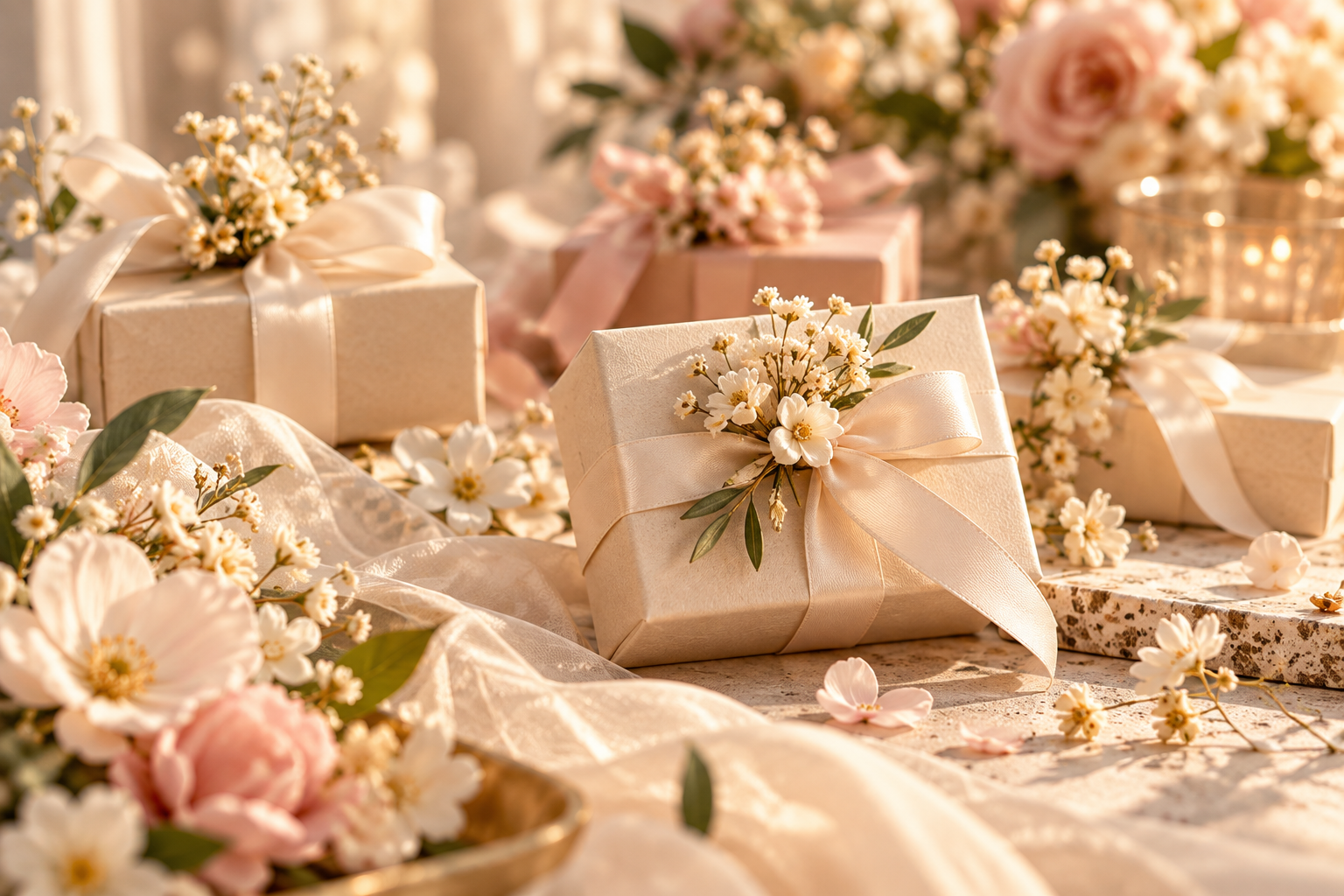 Souvenir dan kemasan hadiah dengan nuansa hangat MariHadir